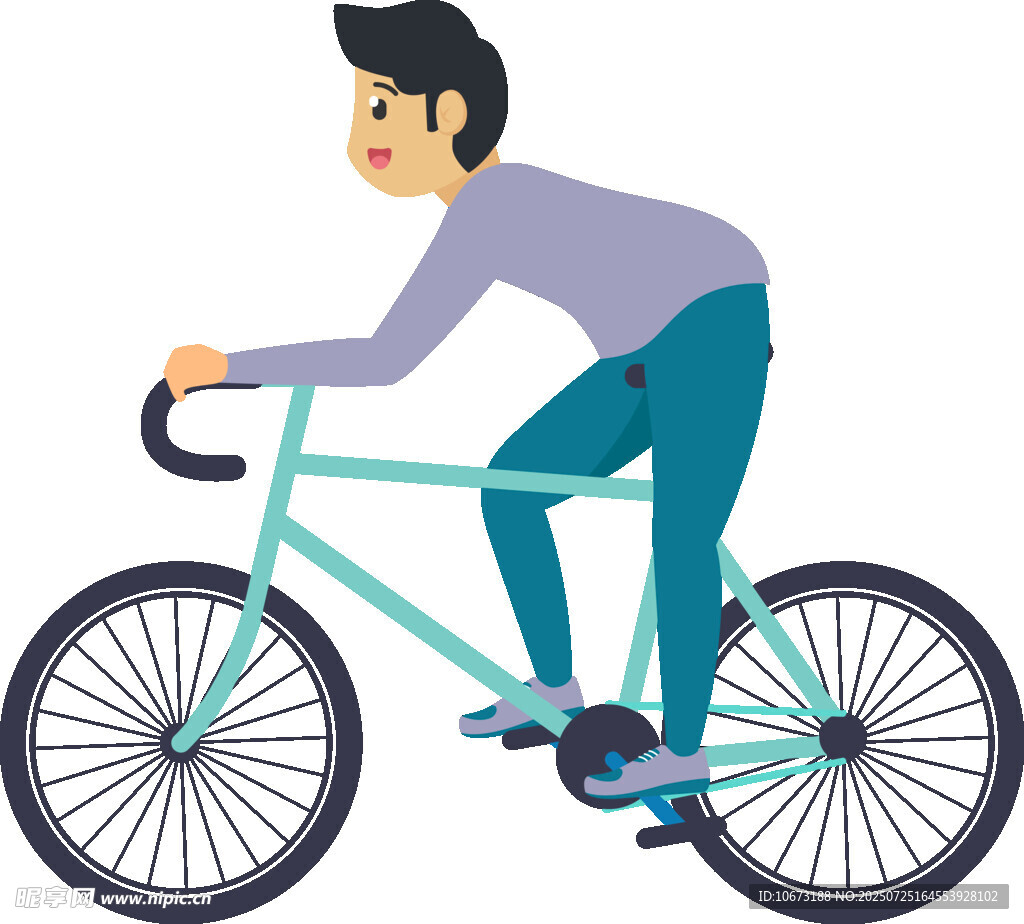 男子騎行自行車