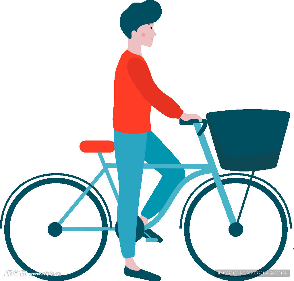 男子騎行自行車