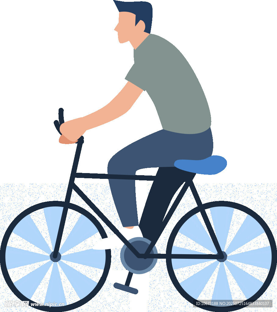 男子騎行自行車