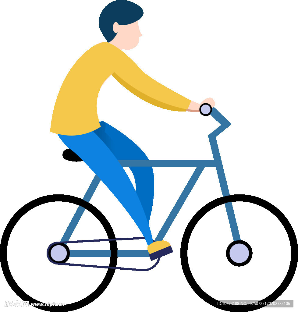 男子騎行自行車