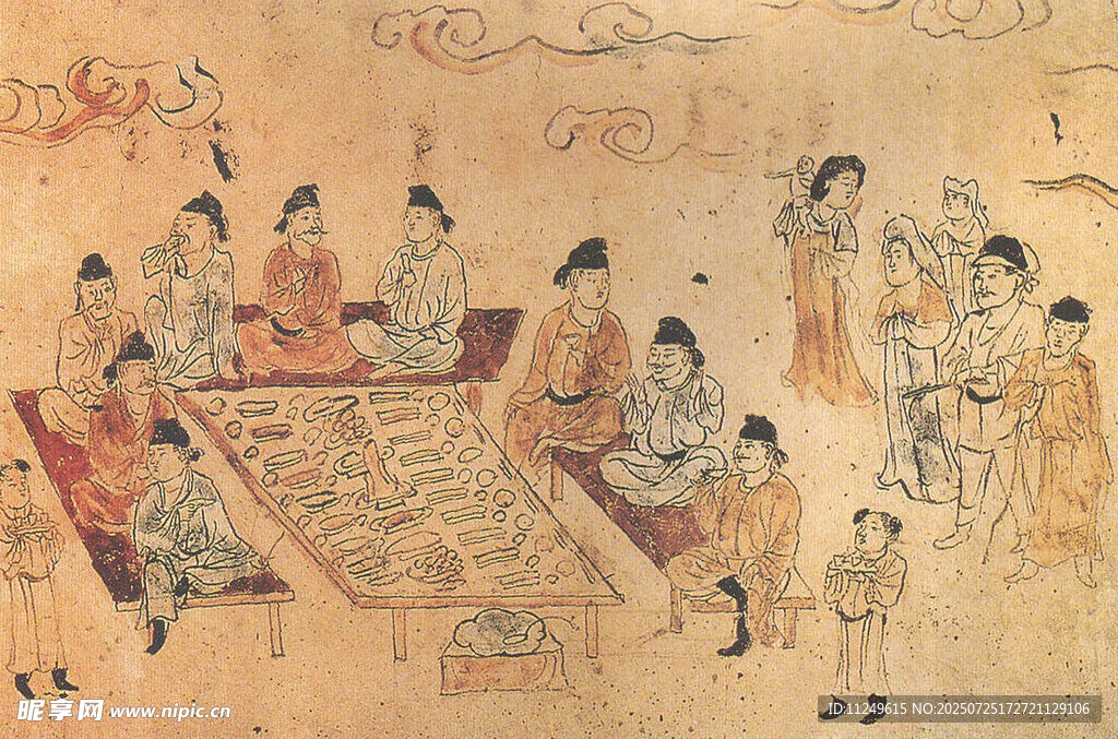 唐墓壁畫宴飲圖