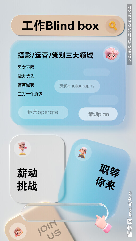 工作盲盒介紹界面展示