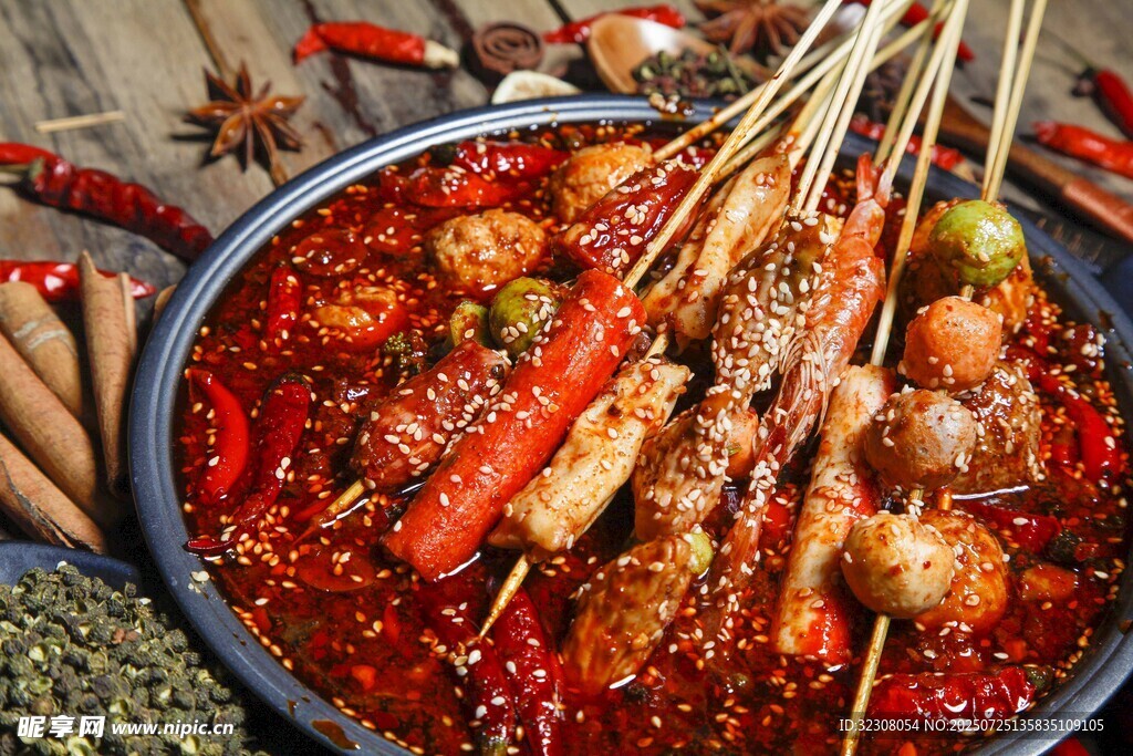麻辣鮮香串串香誘人美食