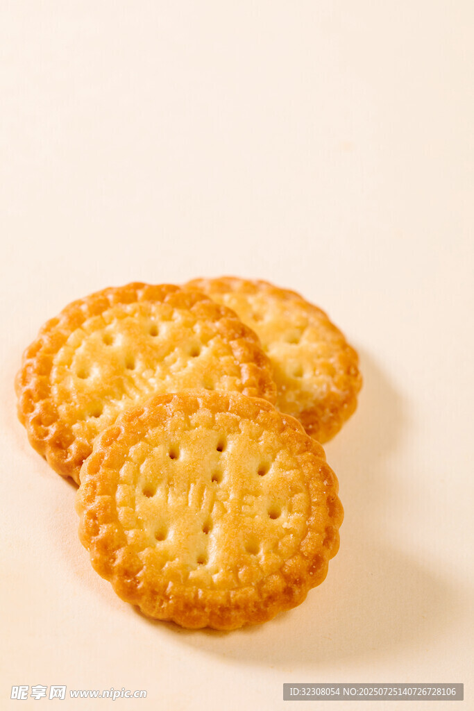 美味可口的圓形小餅干