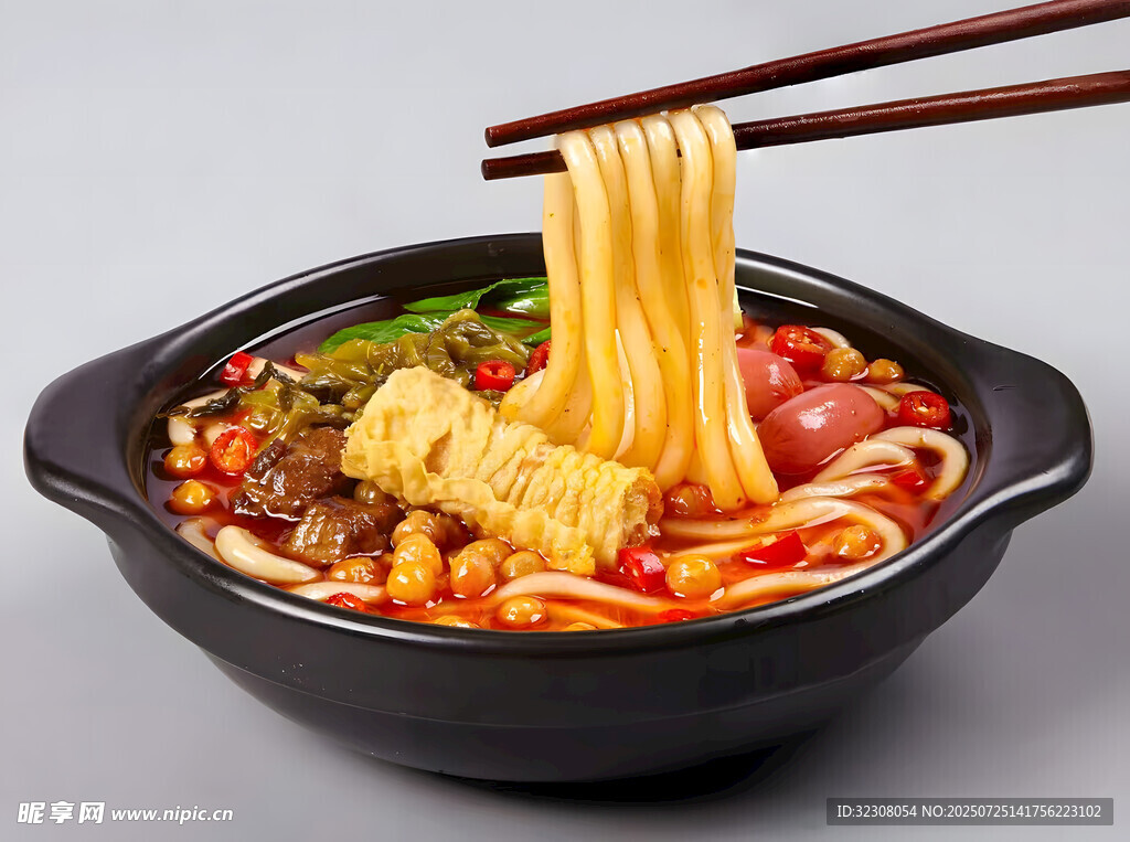 美味熱氣騰騰的特色牛肉米線
