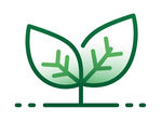 簡約綠葉植物圖標(biāo)