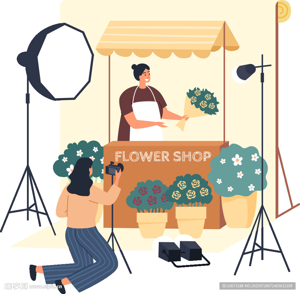 花店直播場景