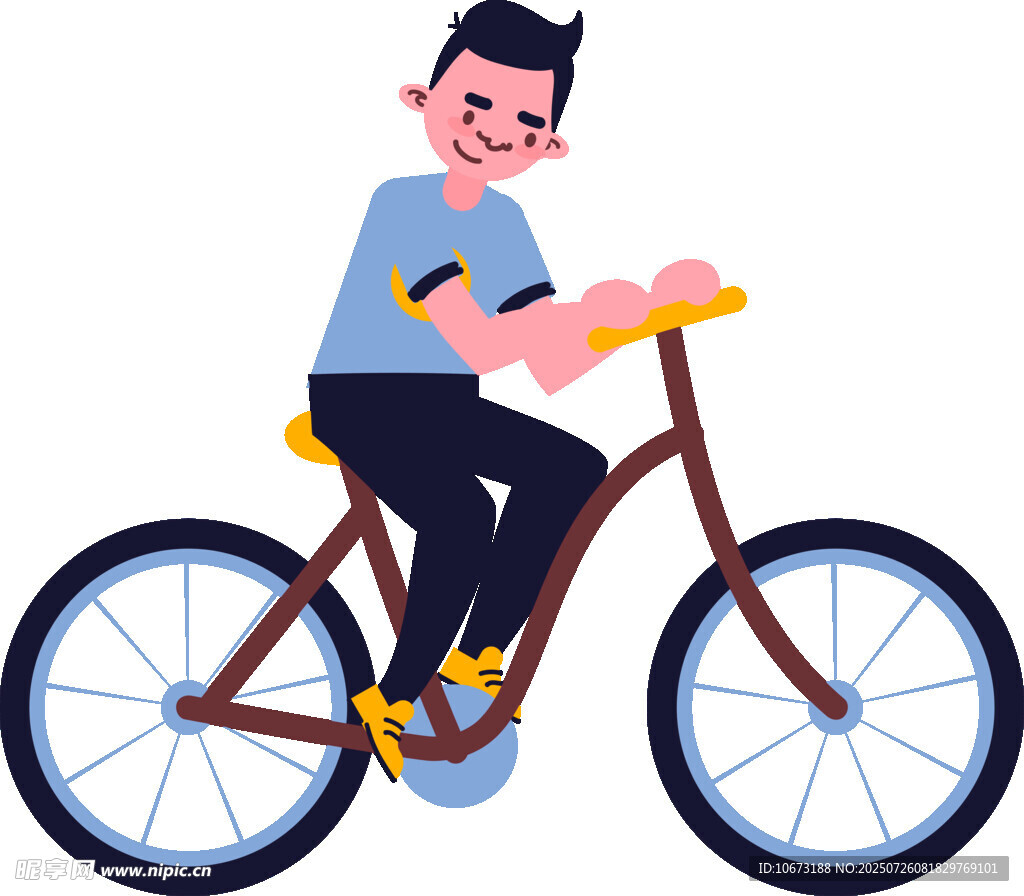 騎車閱讀的活力少年