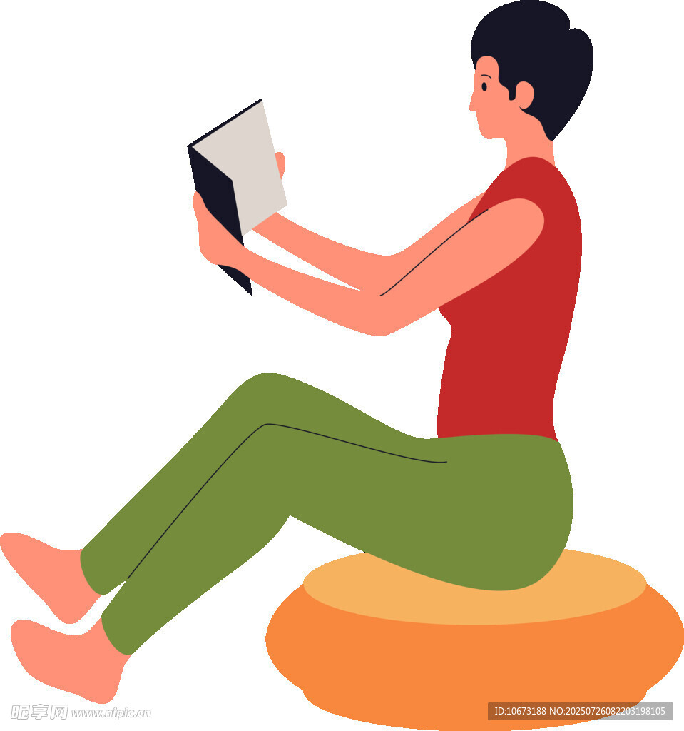 女子愜意閱讀時光