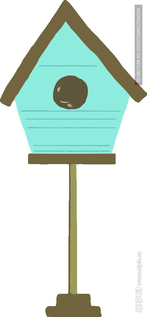 藍(lán)色小鳥屋簡(jiǎn)約設(shè)計(jì)