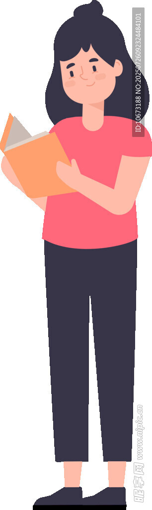 女子手持書本專注閱讀