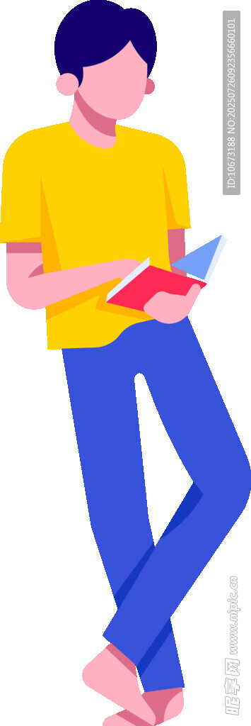 休閑男子愜意閱讀書籍