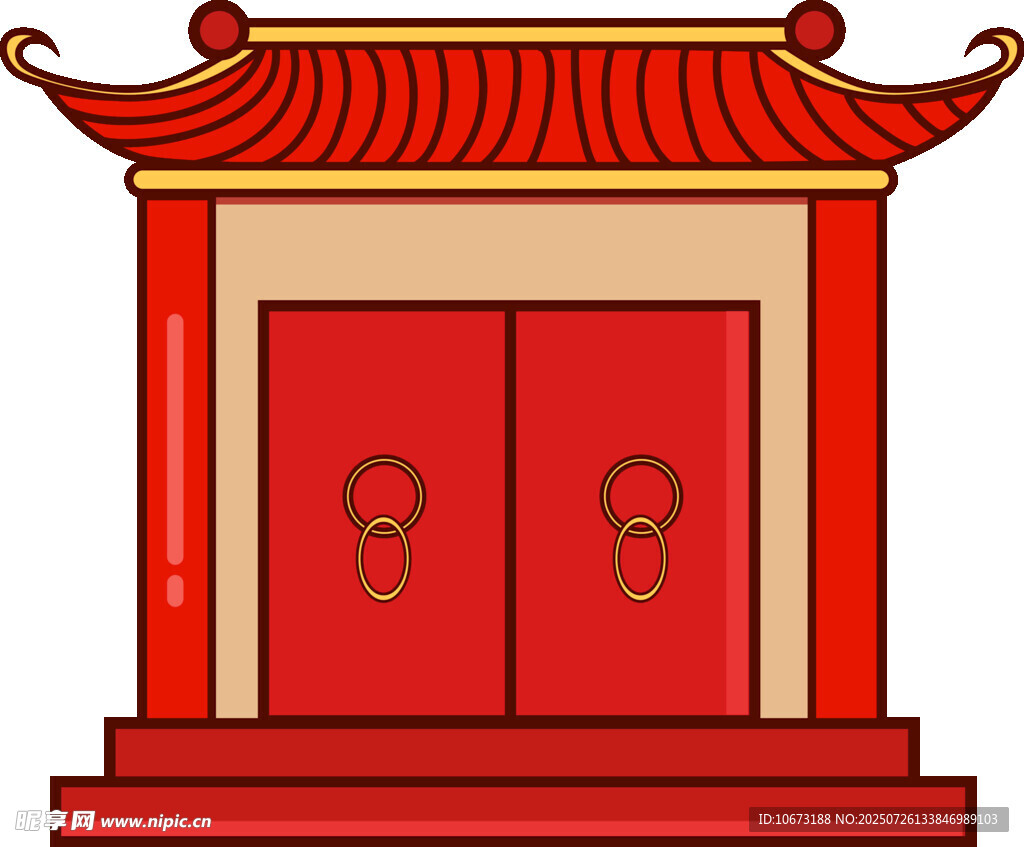 中式傳統(tǒng)廟宇大門