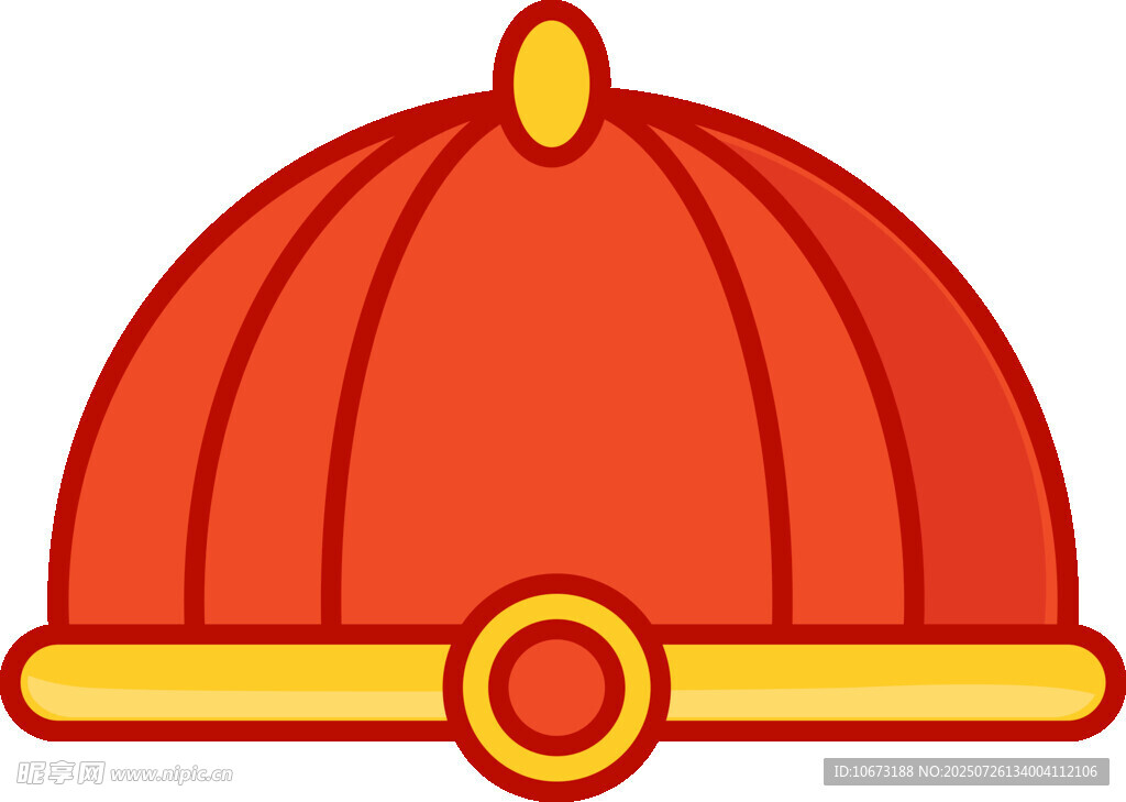 古代紅色官帽圖標(biāo)