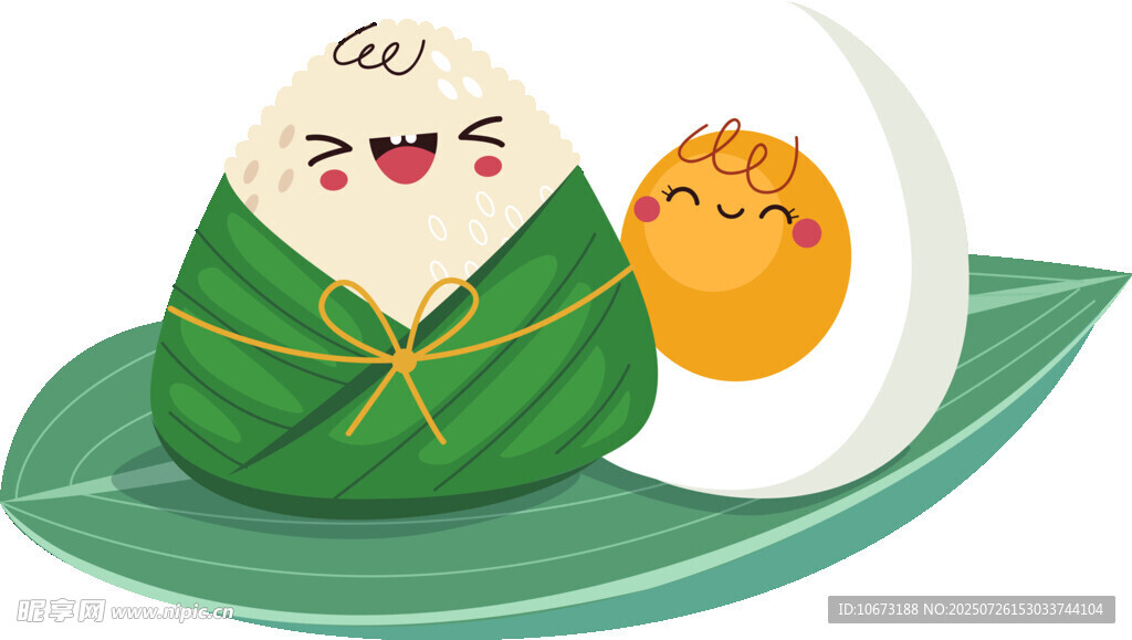 可愛(ài)粽子與蛋黃卡通形象