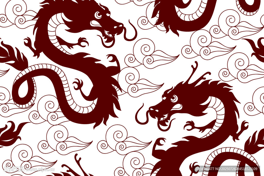 中式龍紋圖案設(shè)計(jì)