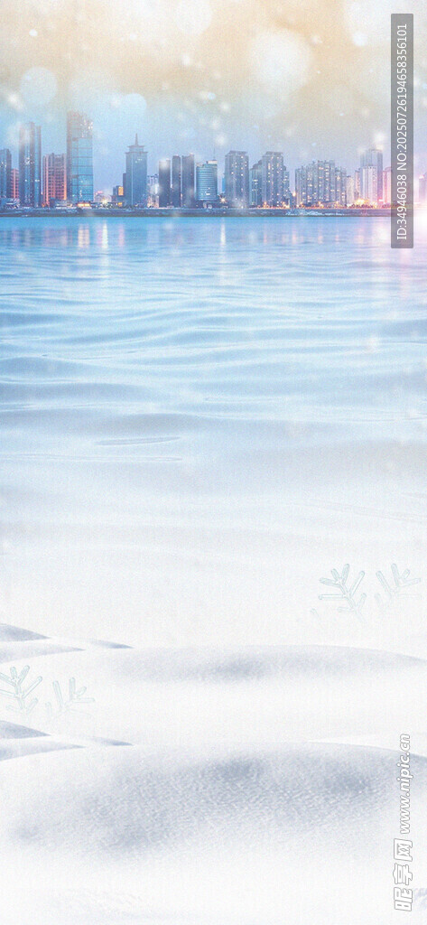 城市湖畔美景