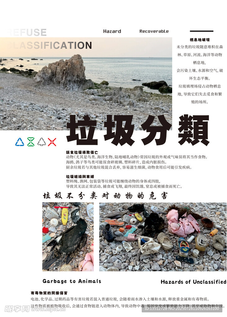 垃圾分類垃圾污染海報(bào)