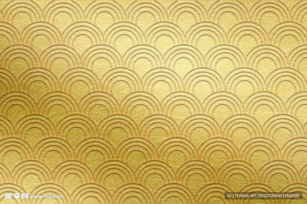 金色波浪紋精美背景圖