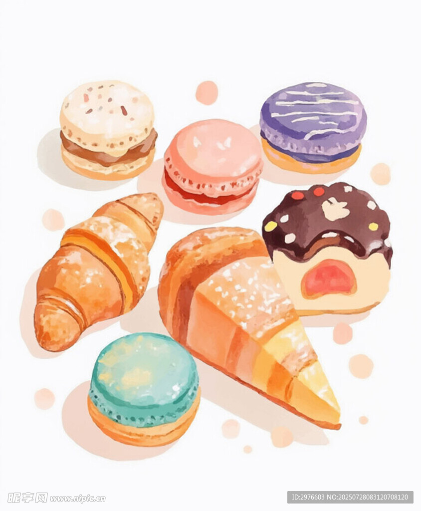 多彩美味糕點集合