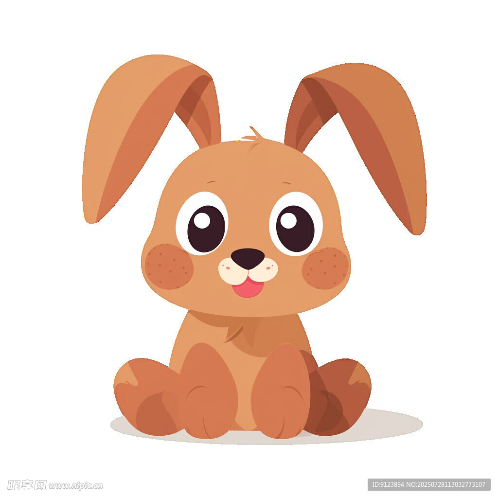 可愛坐立小兔子