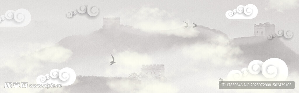 夢(mèng)幻云朵天空背景圖