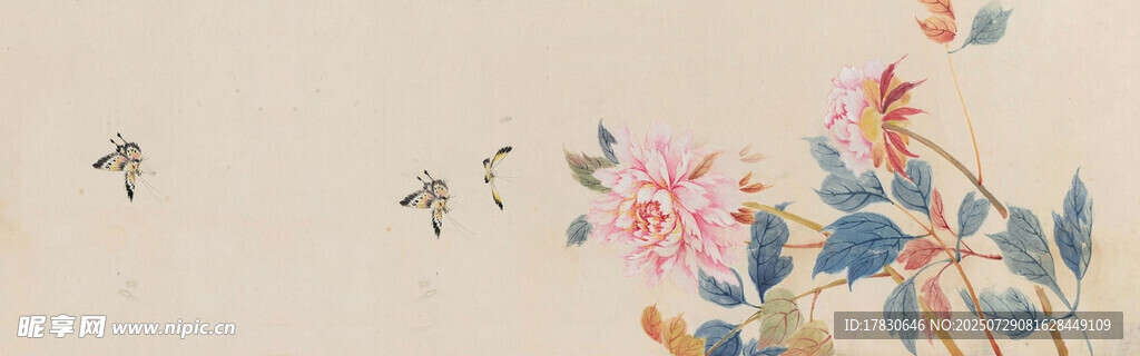 中式花鳥繪畫藝術(shù)作品