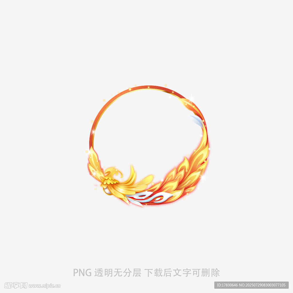 金色麥穗環(huán)形裝飾圖案