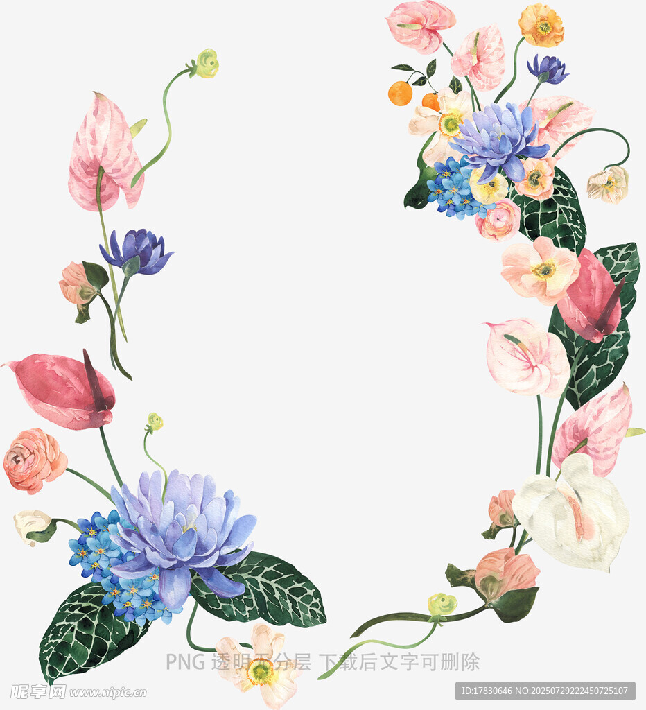 花卉環(huán)繞裝飾圖案