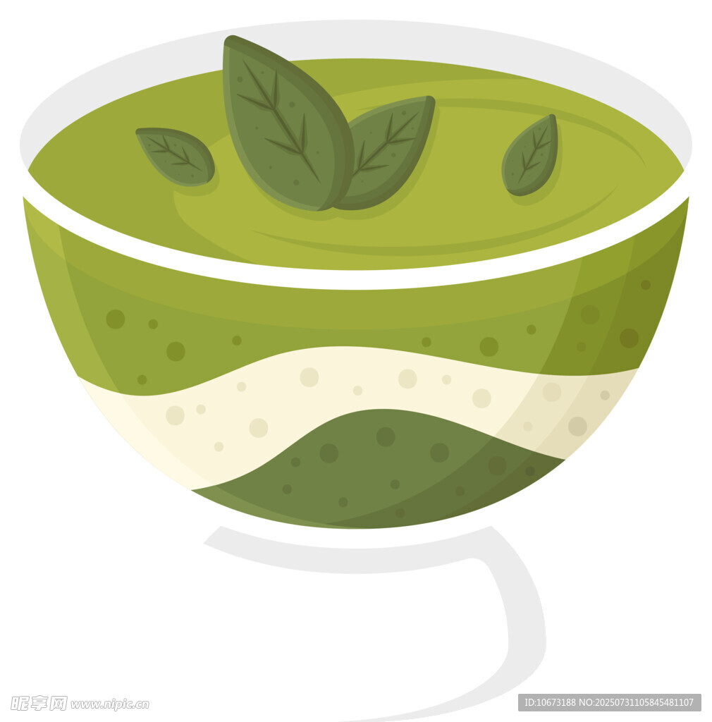 綠色茶杯插畫