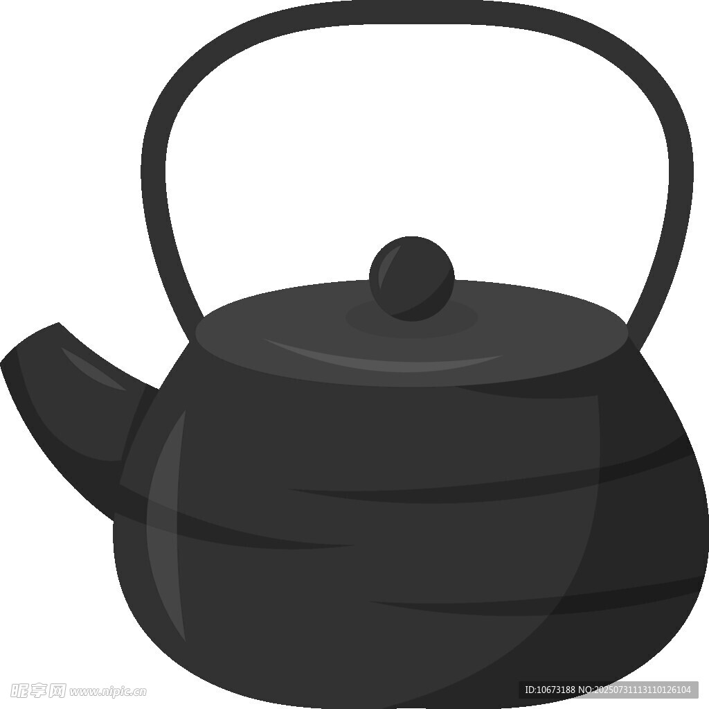 黑色卡通茶壺