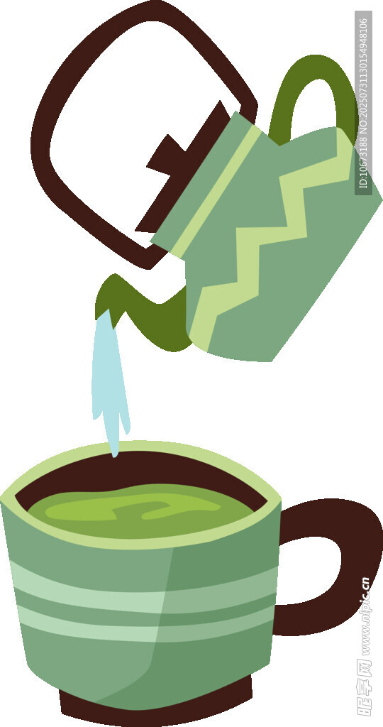 茶壺向杯倒水溫馨畫面