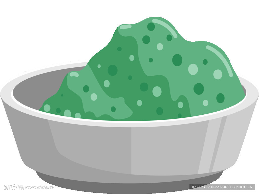 綠色糊狀食物在碗中