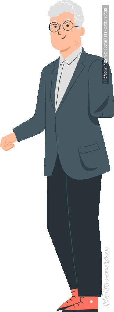 商務(wù)老者伸手欲握手
