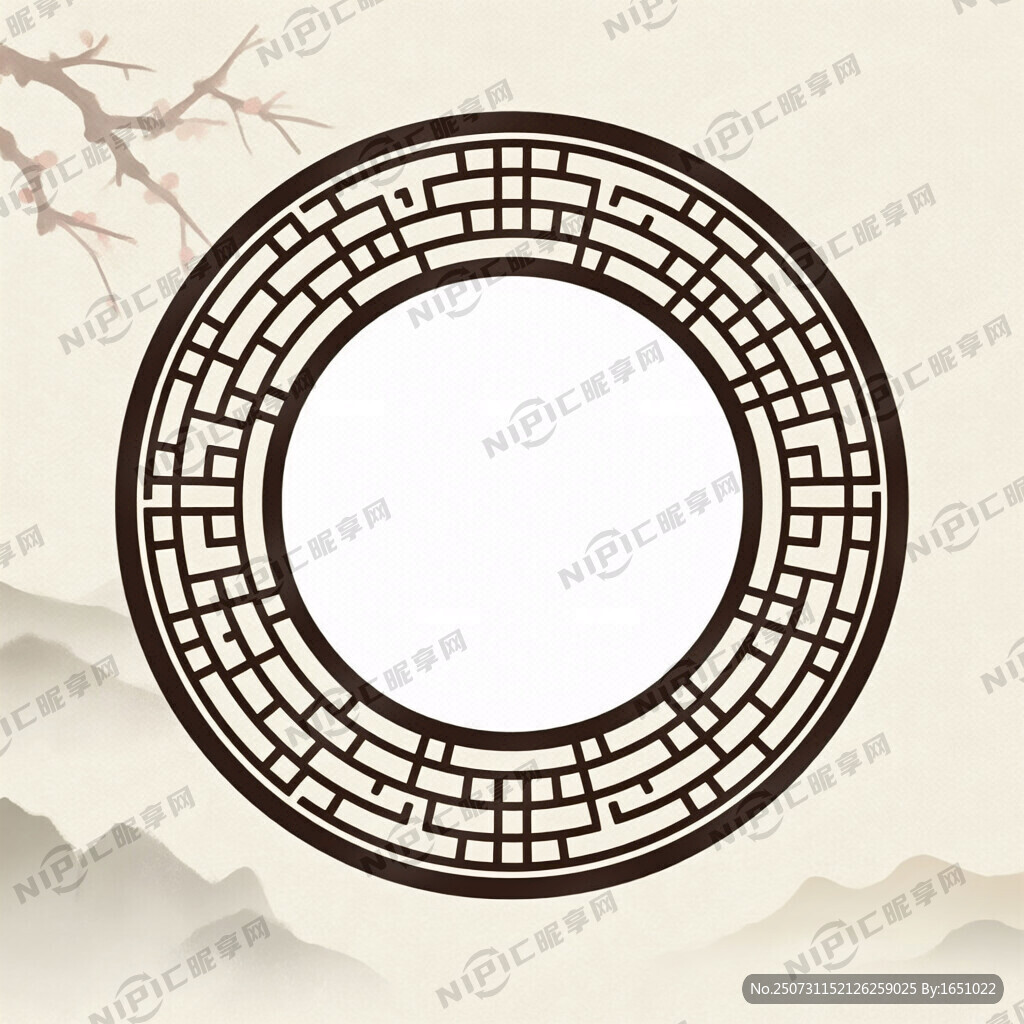 圓形雕刻效果   