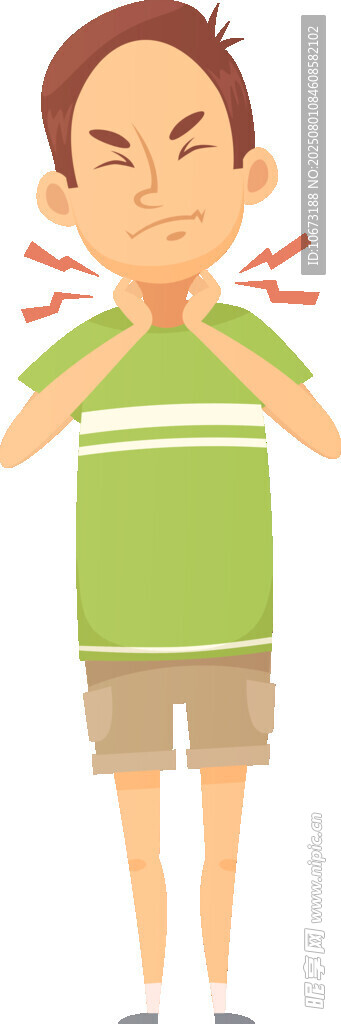 煩躁男孩雙手捂住耳朵