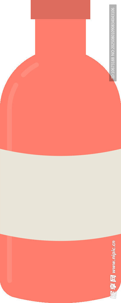 簡(jiǎn)約粉色瓶子插畫(huà)