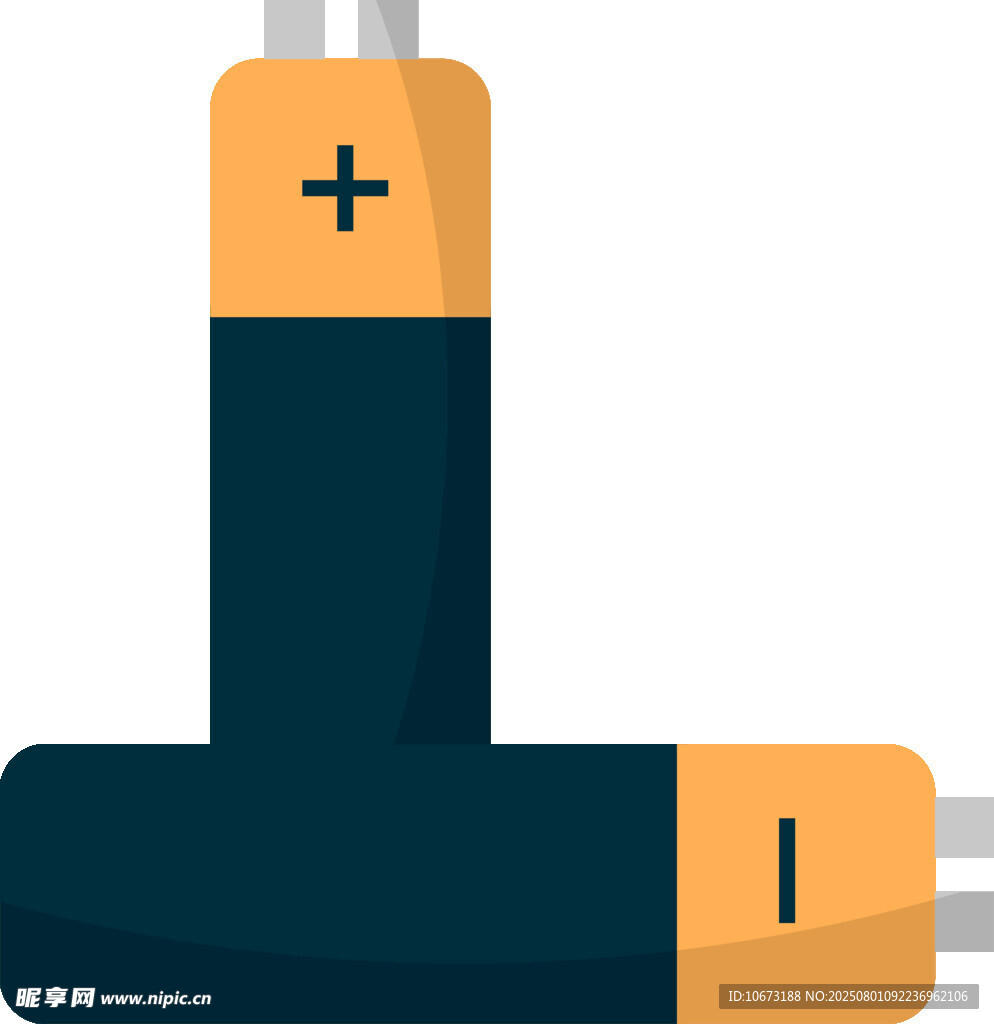 交叉連接的電池圖標