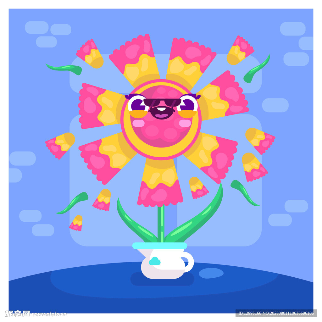 戴墨鏡的歡樂花朵