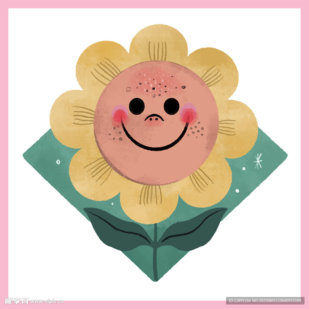可愛笑臉向日葵紙藝作品