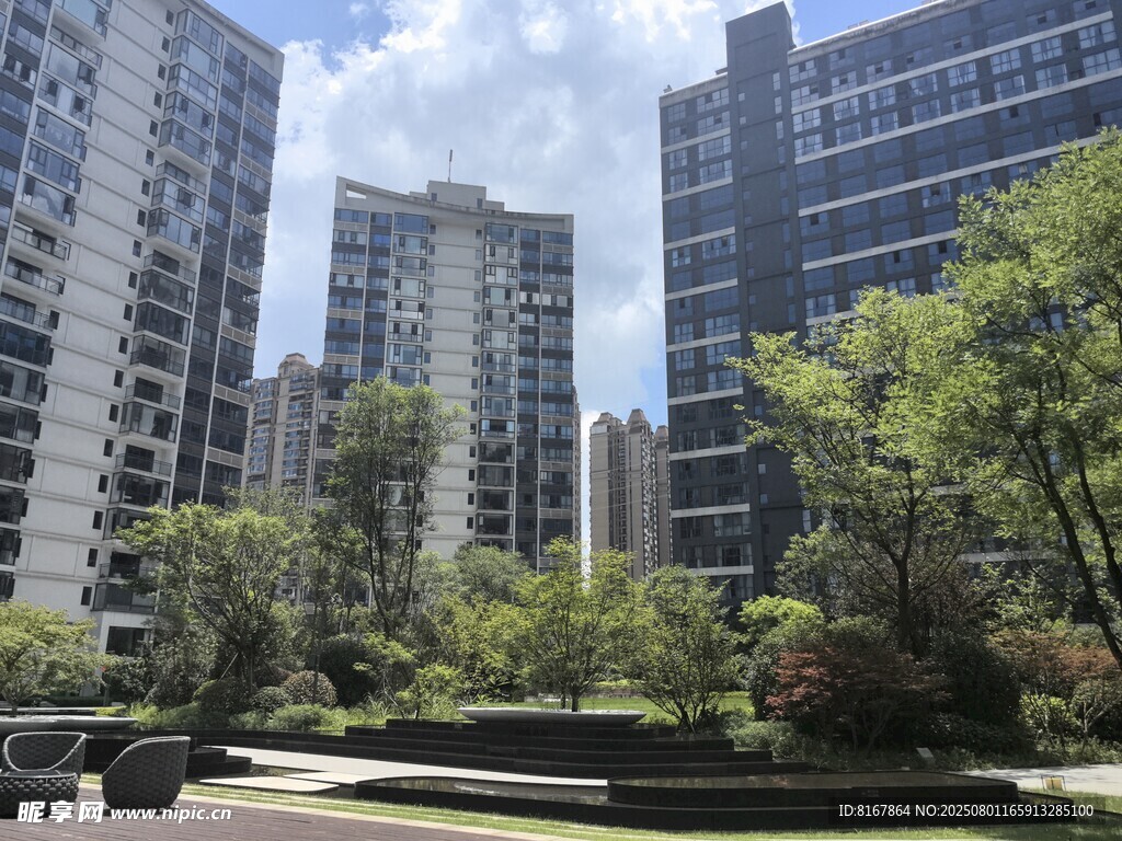 城市中的高樓與綠植景觀
