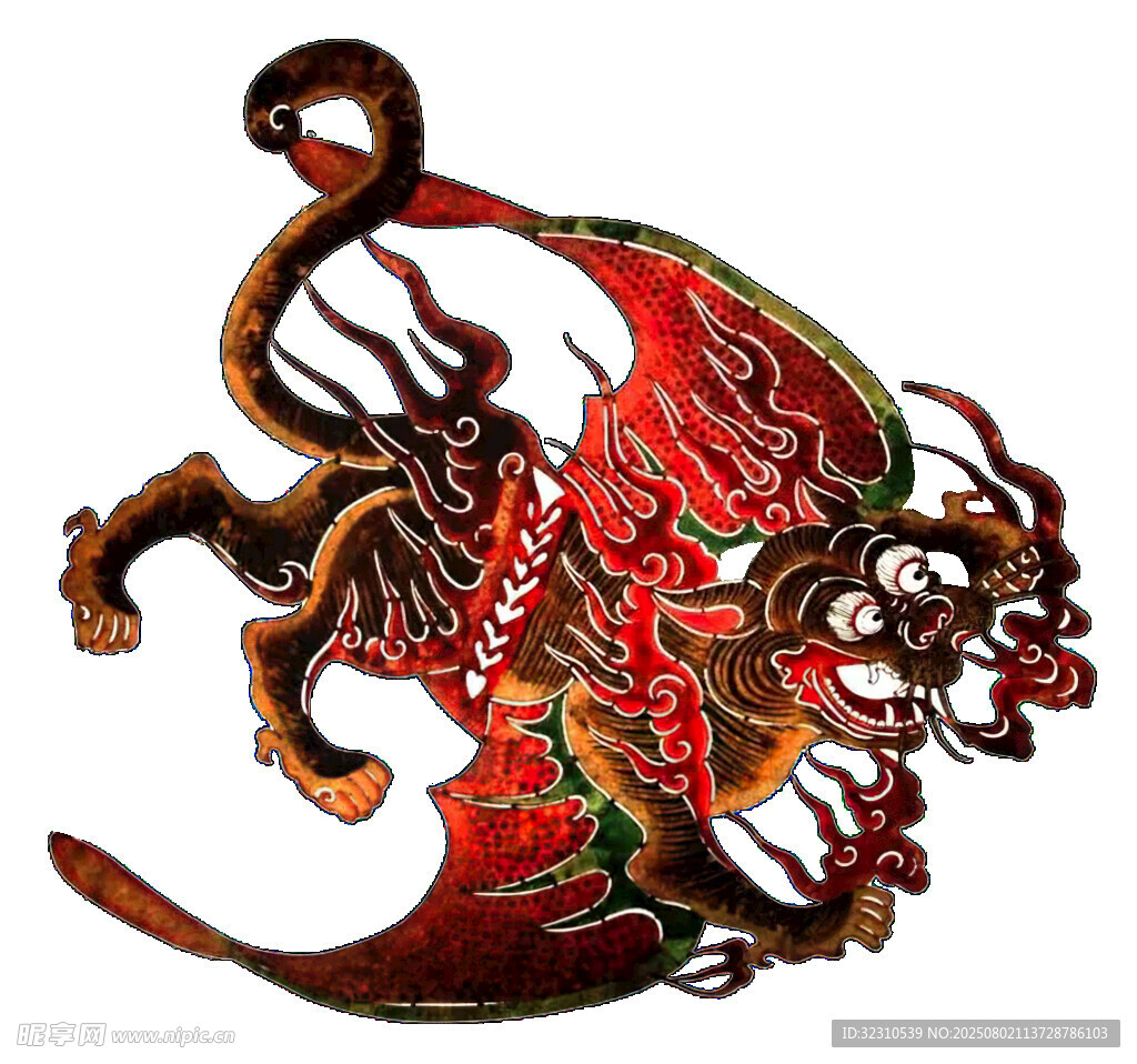 剪紙 中式古風(fēng)龍形精美飾品