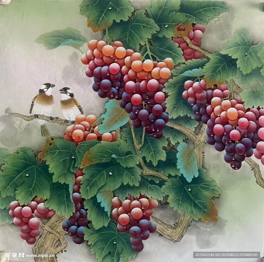 葡萄山雀圖