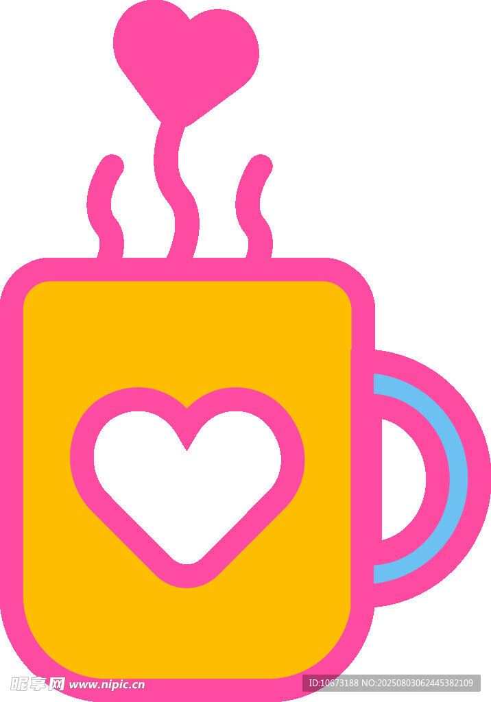 愛心咖啡杯圖標