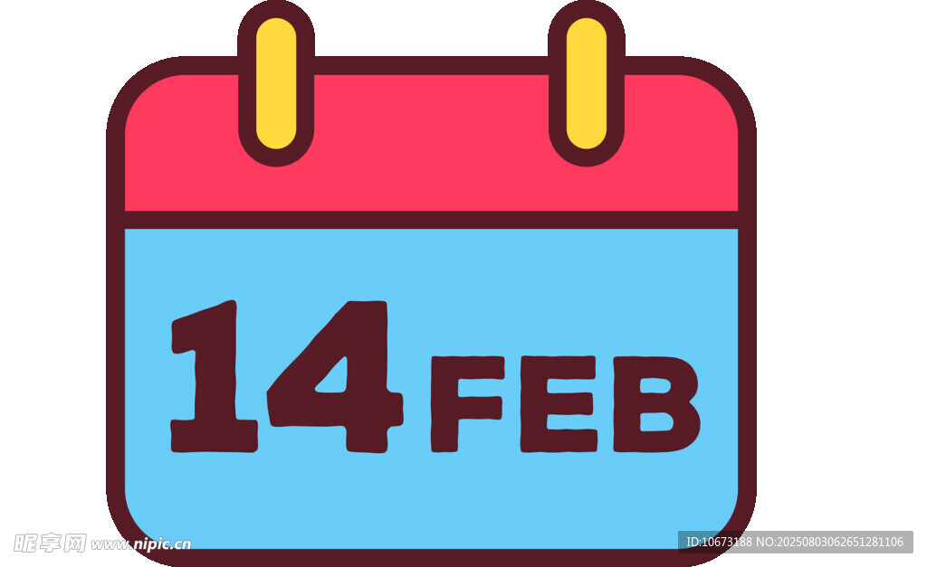 2月14日日歷圖標