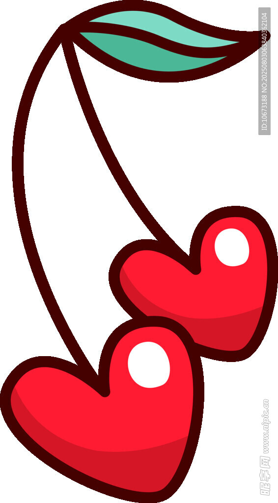 心形櫻桃插畫