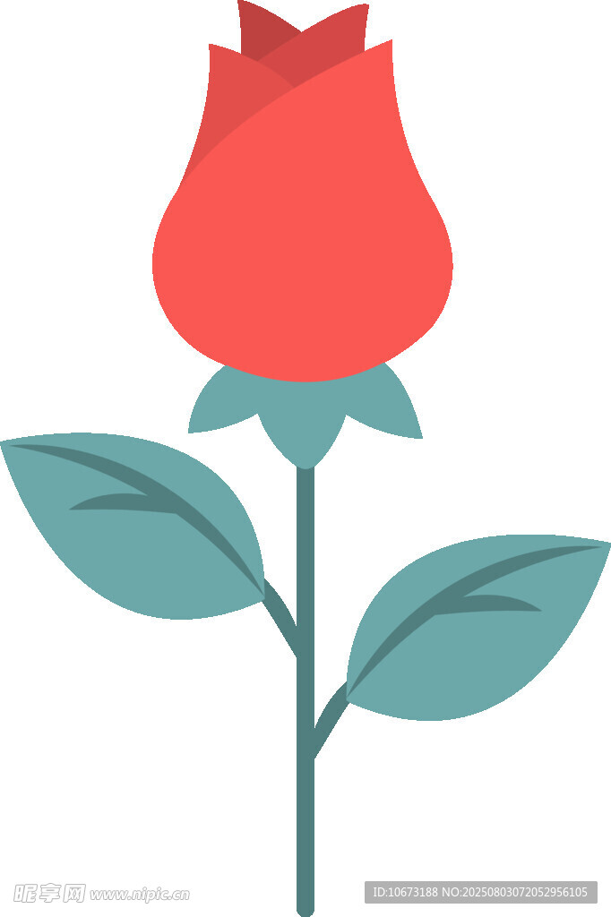 紅色玫瑰插畫