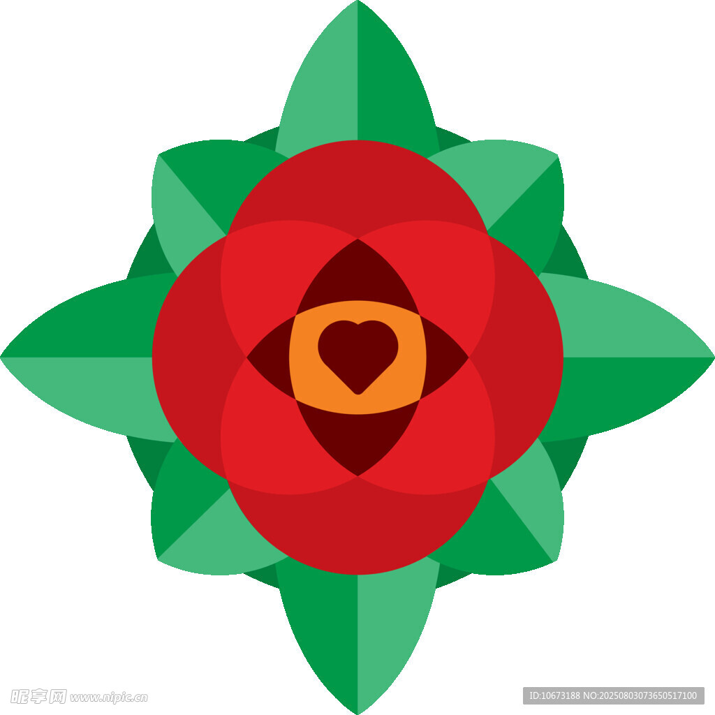紅色花朵圖標(biāo)設(shè)計