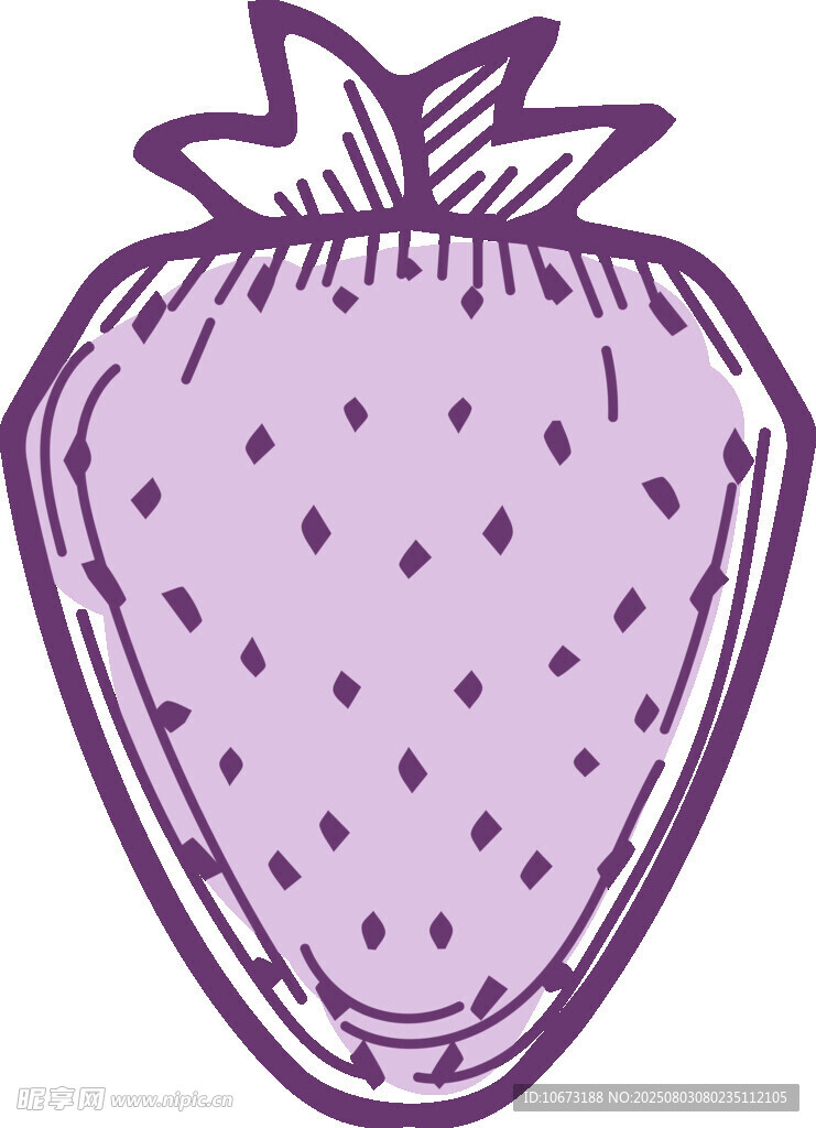 紫色草莓插畫