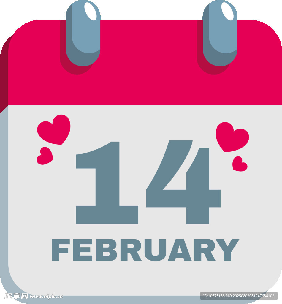 2月14日情人節(jié)日歷圖標